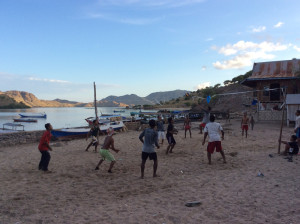 Locals enjoying a game of volleyball!