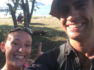 Obligatory elfie with one lazy Komodo