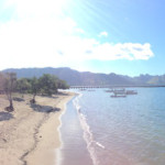 Komodo Island beach panorama