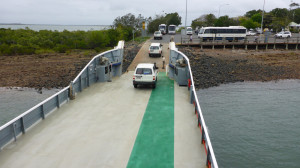 On to the ferry over to the island
