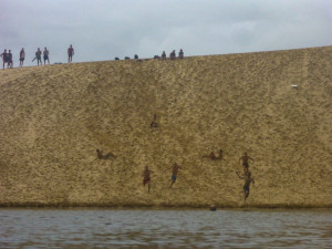 The massive dune that hides the pool