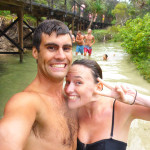 Smiling, but it's cold